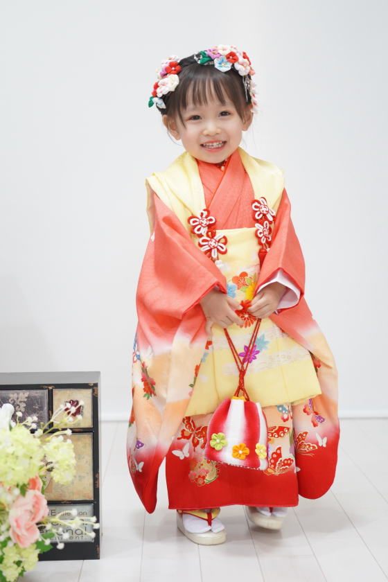正絹最高級七五三着物レンタル:3歳ピンク手描き本友禅、三つ身|七五三着物レンタル|大阪、日産呉服・都島店 正絹最高級七五三着物レンタル:3歳ピンク手描き本友禅、三つ身|七五三着物レンタル|大阪、日産呉服・都島店