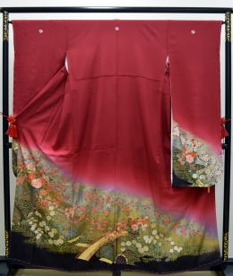 正絹京友禅本格派色留振袖【fr145】振袖レンタル|大阪・日産呉服 正絹京友禅本格派色留振袖【fr145】振袖レンタル|大阪・日産呉服
