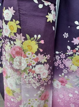 正絹刺繍入り京友禅振袖、紫/ピンク【tr-104】|振袖レンタル|大阪、日産呉服・都島店