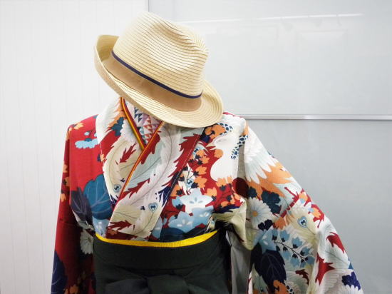 撫松庵のオリジナル袴用着物【hro-1004_red】|レンタル袴|大阪、日産呉服・和田甚 撫松庵のオリジナル袴用着物【hro-1004_red】|レンタル袴|大阪、日産呉服・和田甚