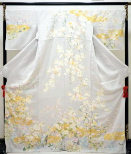 吉澤謹製、手描きグレー訪問着【H-011】|訪問着レンタル|大阪都島日産呉服・和田甚 吉澤謹製、手描きグレー訪問着【H-011】|訪問着レンタル|大阪都島日産呉服・和田甚