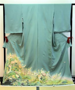 正絹最新柄、京加賀色留袖、グリーン|irt-003|色留袖レンタル大阪 正絹最新柄、京加賀色留袖、グリーン|irt-003|色留袖レンタル大阪
