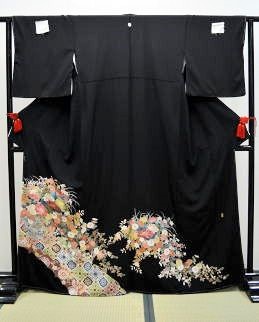 正絹手描き加賀友禅黒留袖|tr-006|留袖レンタル大阪 正絹手描き加賀友禅黒留袖|tr-006|留袖レンタル大阪