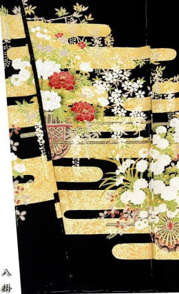 正絹高級、京友禅金彩黒留袖|留袖レンタル：TRN-2012|大阪都島、日産呉服・和田甚