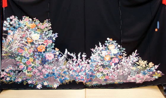 正絹黒留袖：土田双園作|tr-028|留袖レンタル大阪・日産呉服