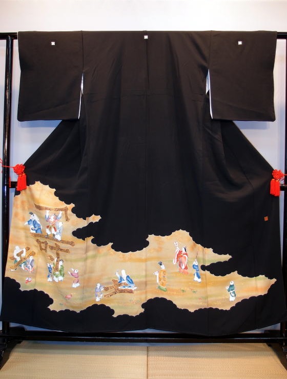 糸目手描き京友禅黒留袖【tr-025】の格安レンタルを紹介しています。大阪市都島区･地下鉄都島駅から徒歩1分