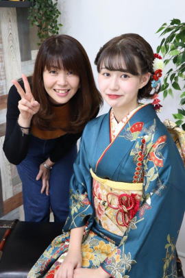 振袖フォト成人式・着付け＆ヘアー＆メイク・創作髪飾り|振袖レンタル|大阪、日産呉服・和田甚