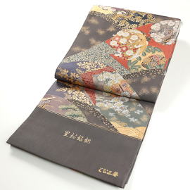 正絹西陣袋帯、となみ織物・紹芭袋帯【obi-1015】大阪都島、日産呉服・和田甚 正絹西陣袋帯、となみ織物・紹芭袋帯【obi-1015】大阪都島、日産呉服・和田甚