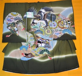 高級着物専門キモノ粋人|正絹最高級手描き京友禅産着男児:um-2003|大阪都島、日産呉服・都島店 高級着物専門キモノ粋人|正絹最高級手描き京友禅産着男児:um-2003|大阪都島、日産呉服・都島店