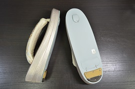 高級着物専門キモノ粋人|ゴールド（金色）高級草履バッグセット、手鏡つき:zb-1010、大阪、日産呉服・都島店